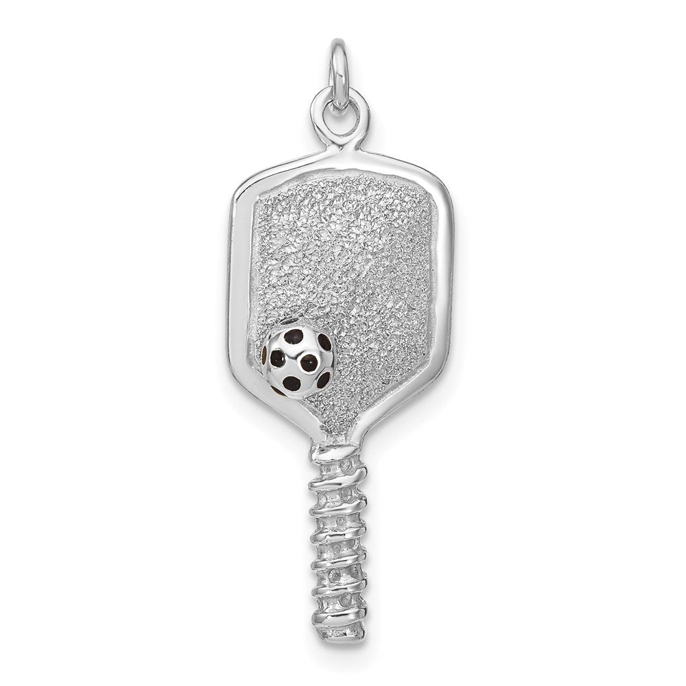Sterlingsilber Emaille Pickleball Charm