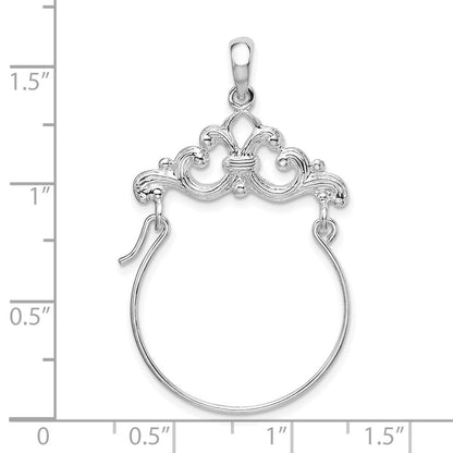 Sterlingsilber De-ani Rhodiniert Poliert Ranke Design Charm Halter
