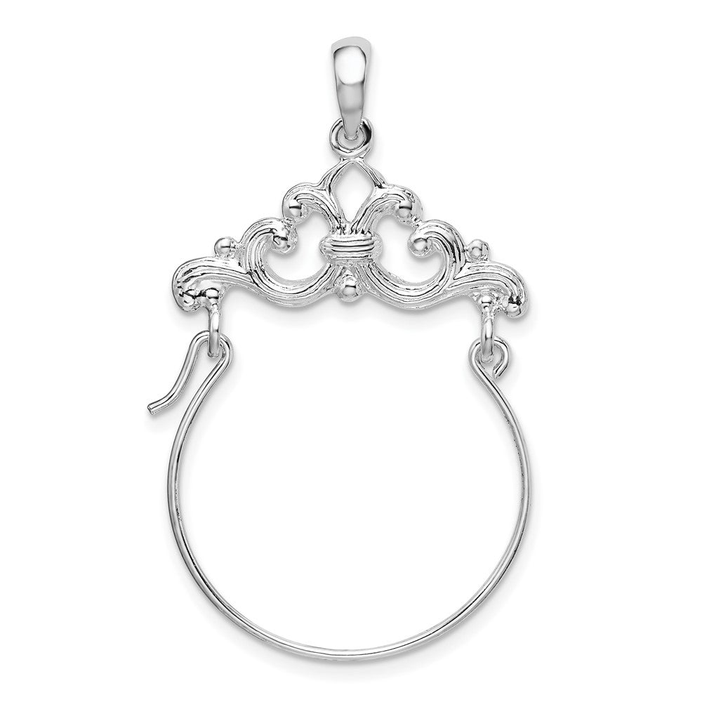 Sterlingsilber De-ani Rhodiniert Poliert Ranke Design Charm Halter