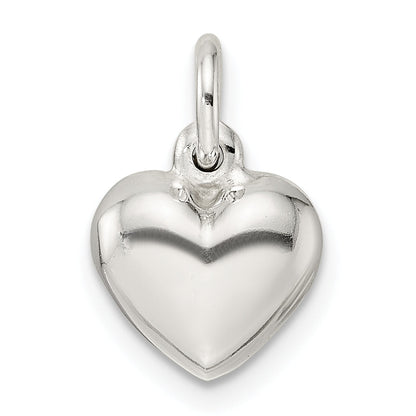 Sterlingsilber Gewölbt Herz Charm