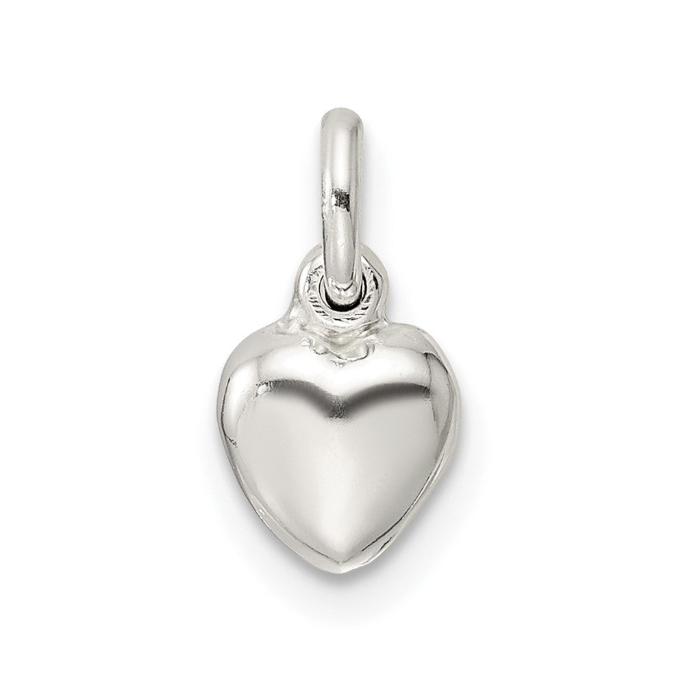 Sterlingsilber Klein Gewölbt Herz Charm