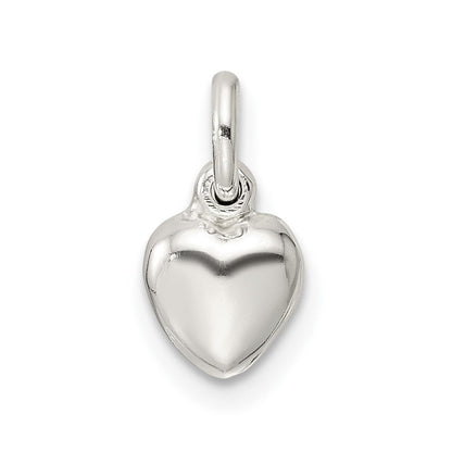 Sterlingsilber Klein Gewölbt Herz Charm