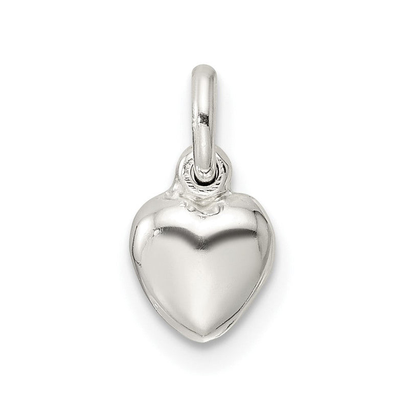 Sterlingsilber Klein Gewölbt Herz Charm