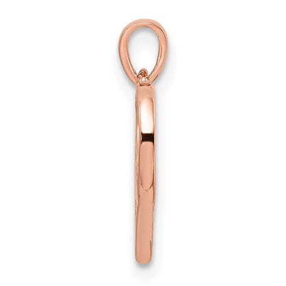 Sterlingsilber Roséfarben Filigran Herz Anhänger