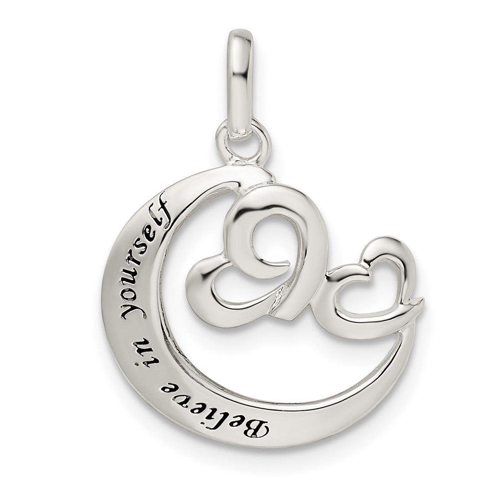 Sterlingsilber Herz Glaube in Yourself Anhänger