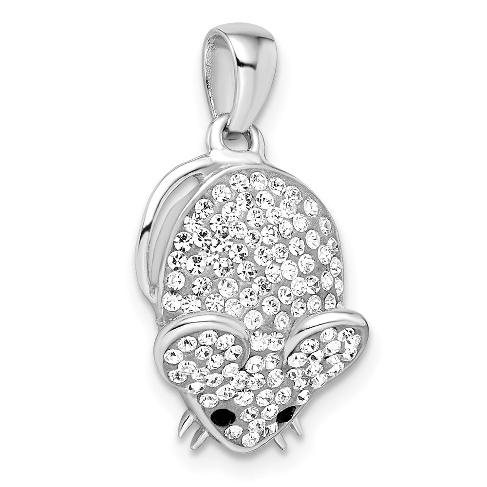Sterlingsilber Rhodiniert Preciosa Kristall Maus Anhänger