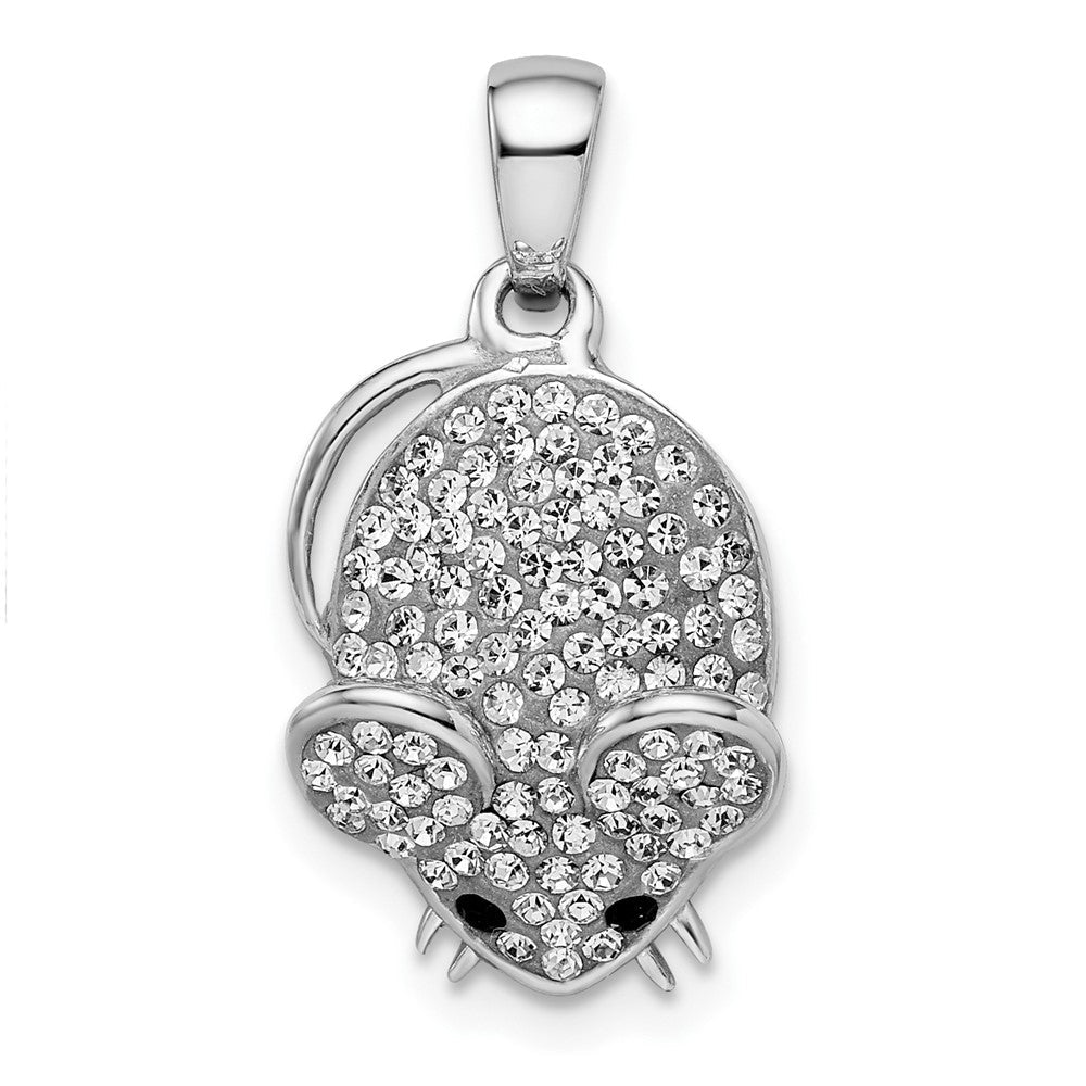 Sterlingsilber Rhodiniert Preciosa Kristall Maus Anhänger