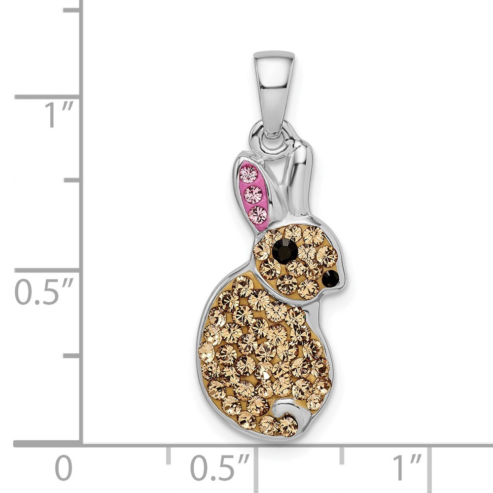 Sterlingsilber Rhodiniert Preciosa Kristall Hase Anhänger