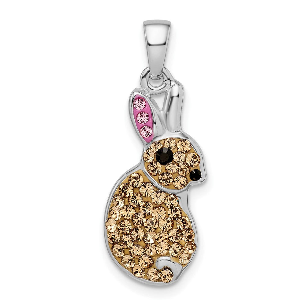 Sterlingsilber Rhodiniert Preciosa Kristall Hase Anhänger