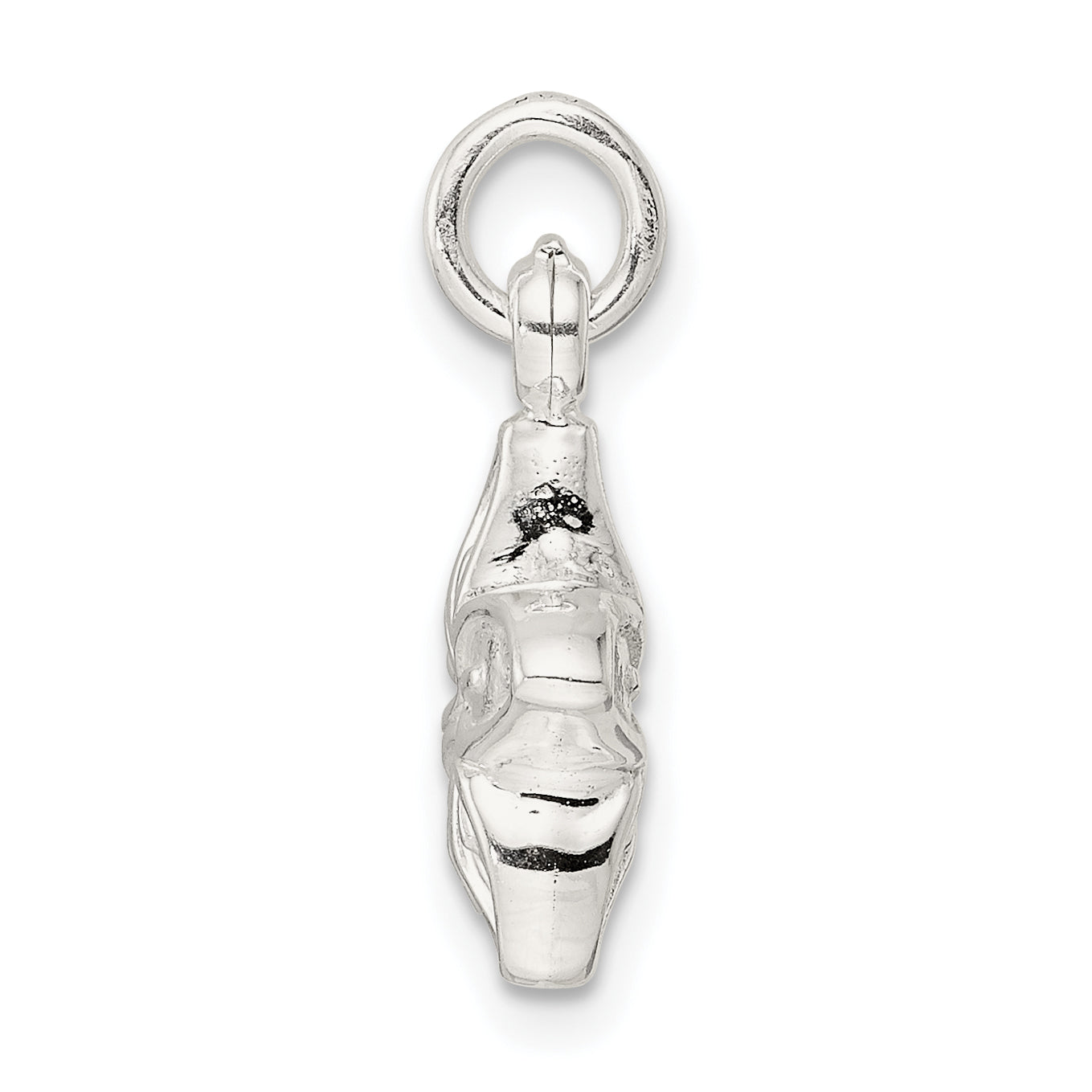 Sterlingsilber Gewölbt Blume Charm