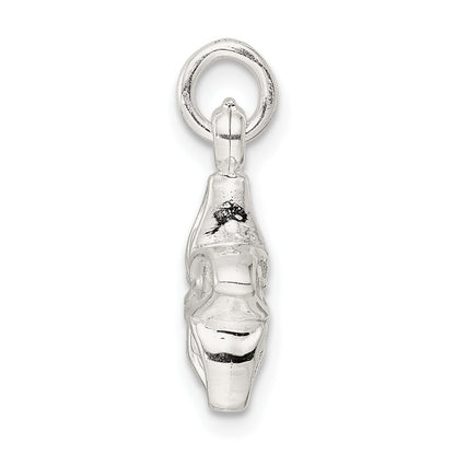 Sterlingsilber Gewölbt Blume Charm