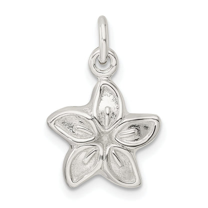 Sterlingsilber Gewölbt Blume Charm