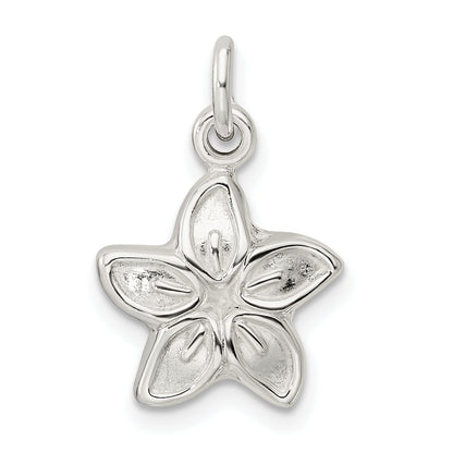 Sterlingsilber Gewölbt Blume Charm