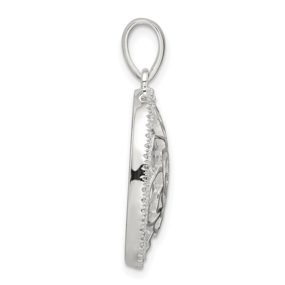 Sterlingsilber Zirkonia Rose Anhänger