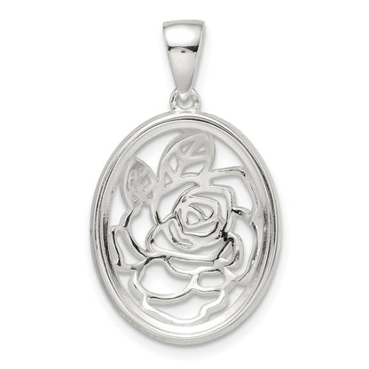 Sterlingsilber Zirkonia Rose Anhänger