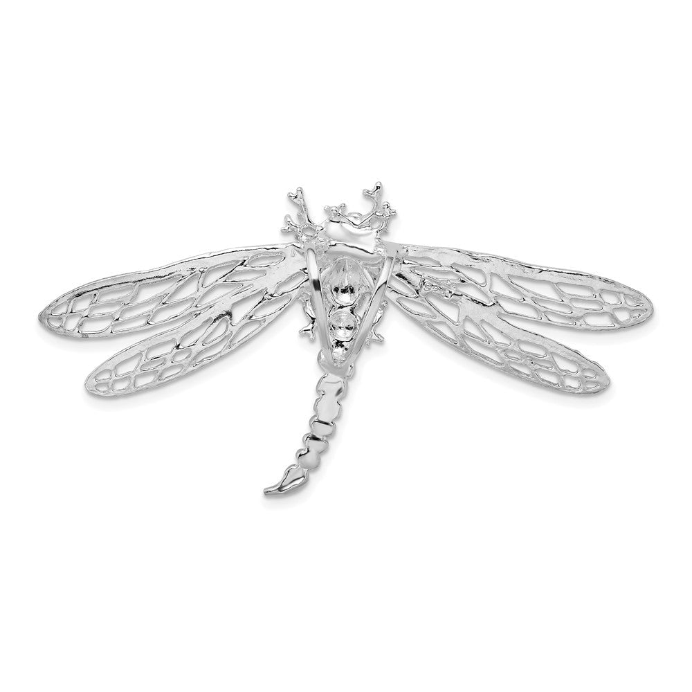 Sterlingsilber De-ani Rhodiniert Poliert Libelle mit Filigran Flügel Anhänger