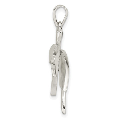 Sterlingsilber Poliert Zirkonia Libelle Anhänger