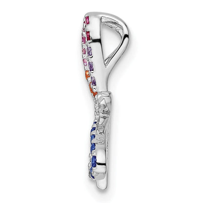 Sterlingsilber Rhodiniert Mehrfarbig Zirkonia Libelle Kette Anhänger