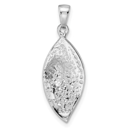 Sterlingsilber Rhodiniert Preciosa Kristall Blatt mit Marienkäfer Anhänger