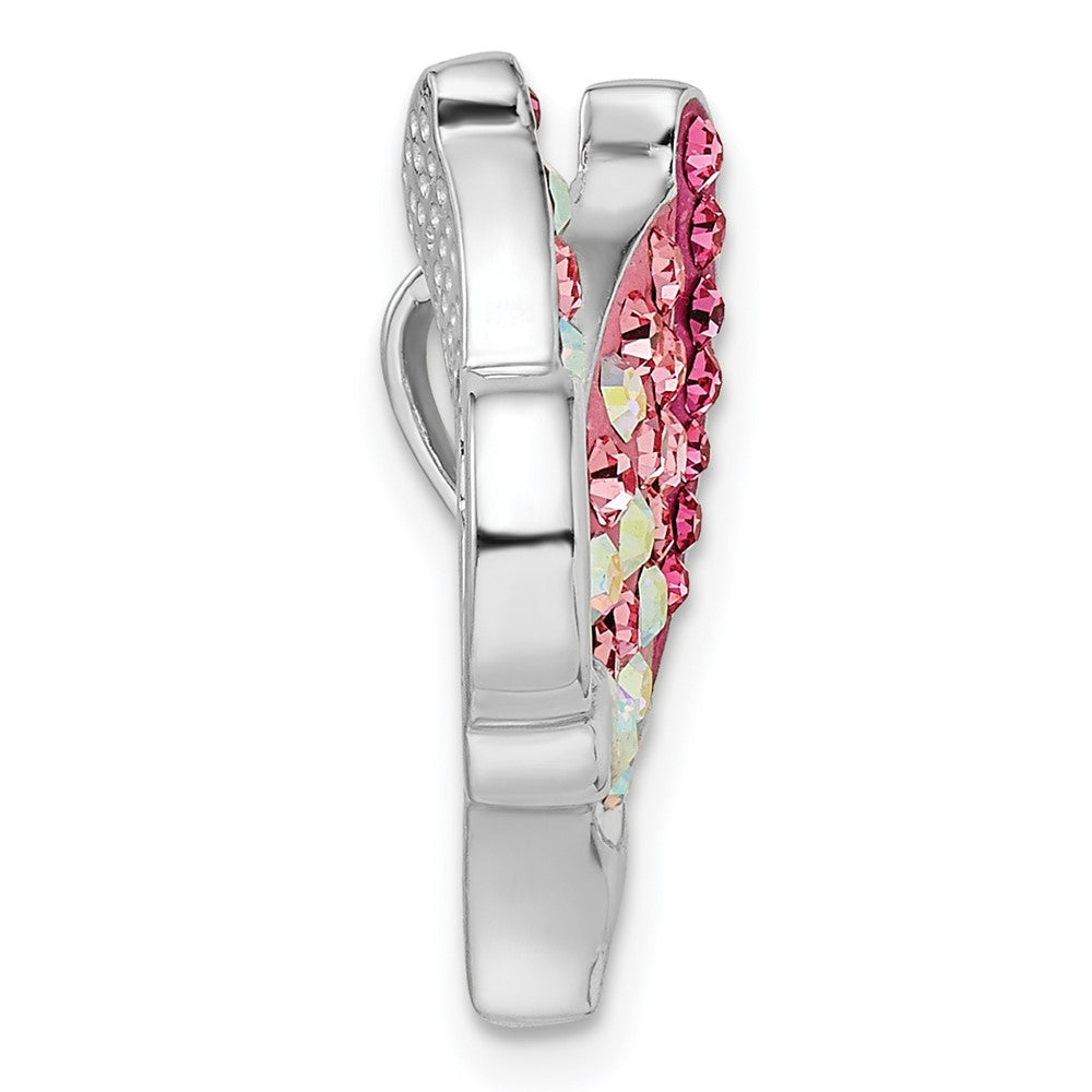 Sterlingsilber Rhodiniert Preciosa Kristall Schmetterling Kette Anhänger