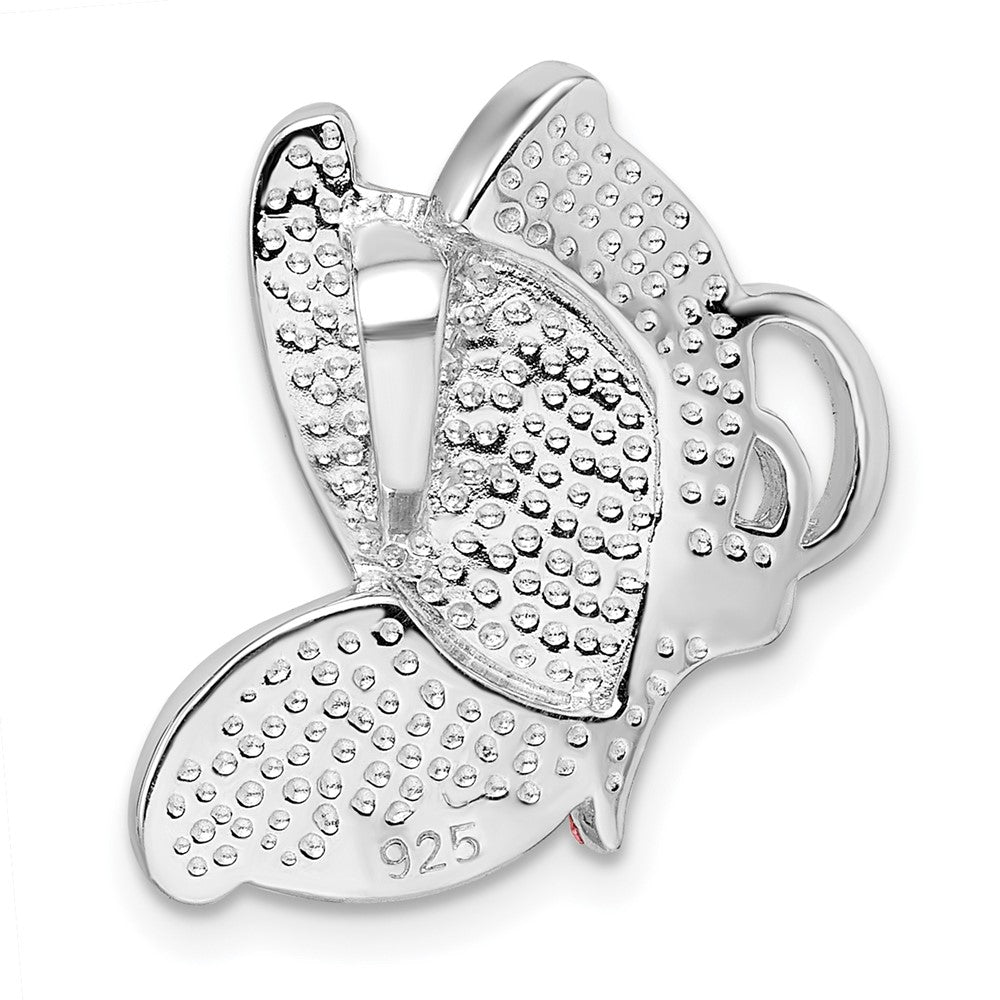 Sterlingsilber Rhodiniert Preciosa Kristall Schmetterling Kette Anhänger