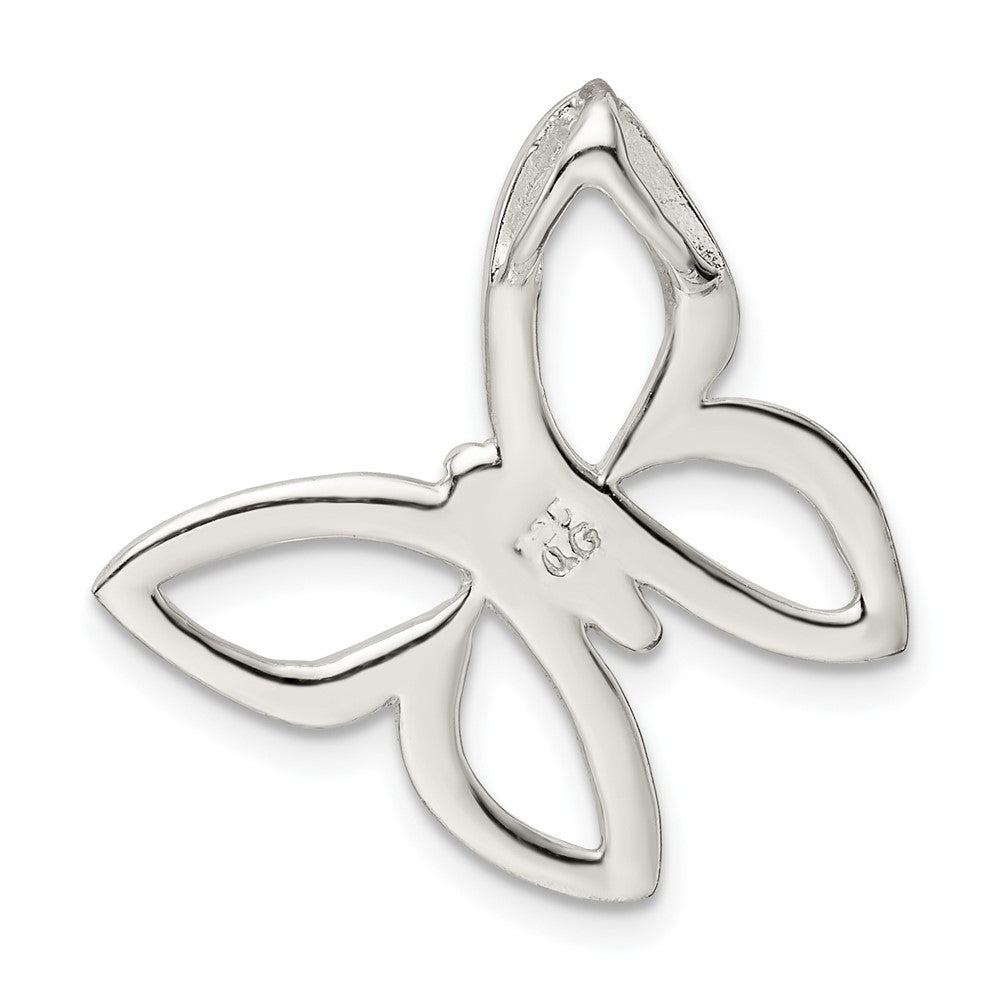 Sterlingsilber Poliert Schmetterling Kette Anhänger