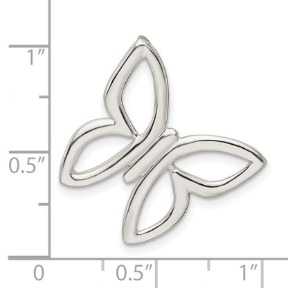 Sterlingsilber Poliert Schmetterling Kette Anhänger
