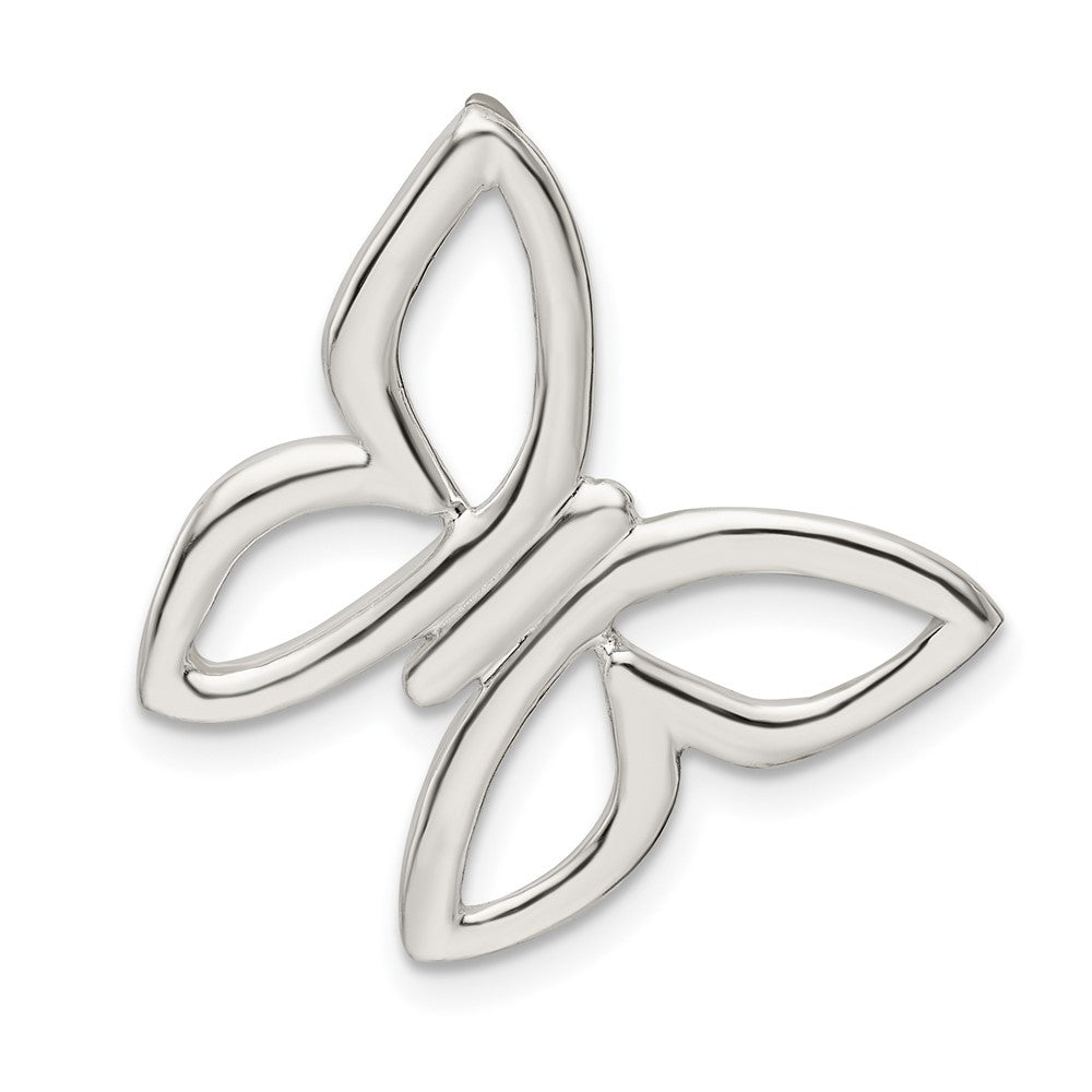 Sterlingsilber Poliert Schmetterling Kette Anhänger