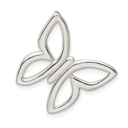 Sterlingsilber Poliert Schmetterling Kette Anhänger