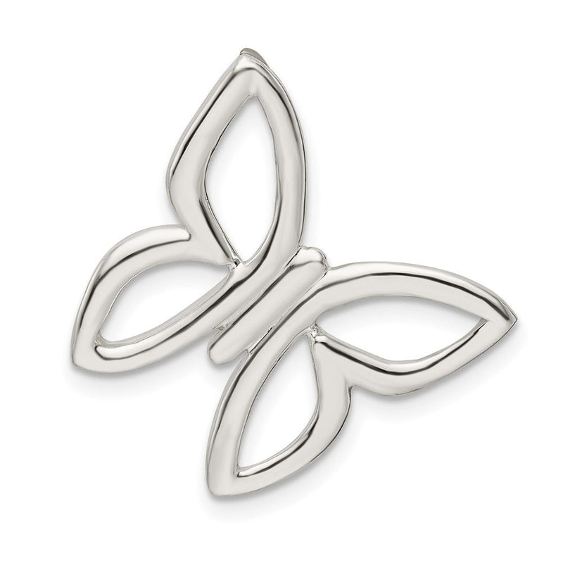 Sterlingsilber Poliert Schmetterling Kette Anhänger