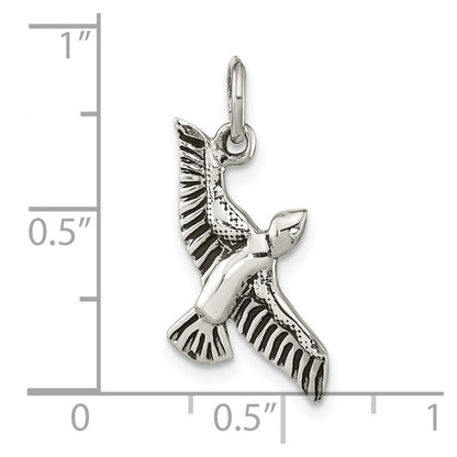 Sterlingsilber Poliert & Antikisiert Seagull Anhänger