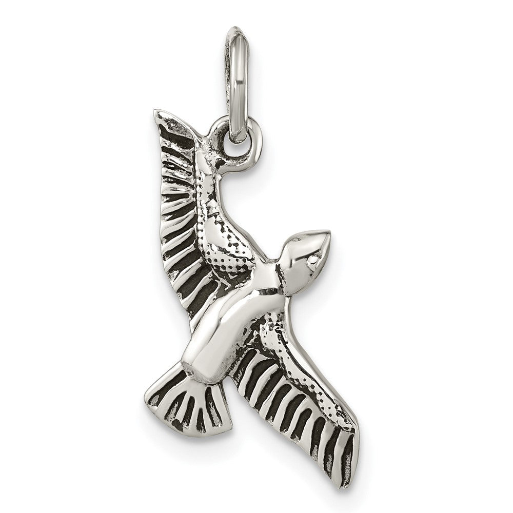 Sterlingsilber Poliert & Antikisiert Seagull Anhänger