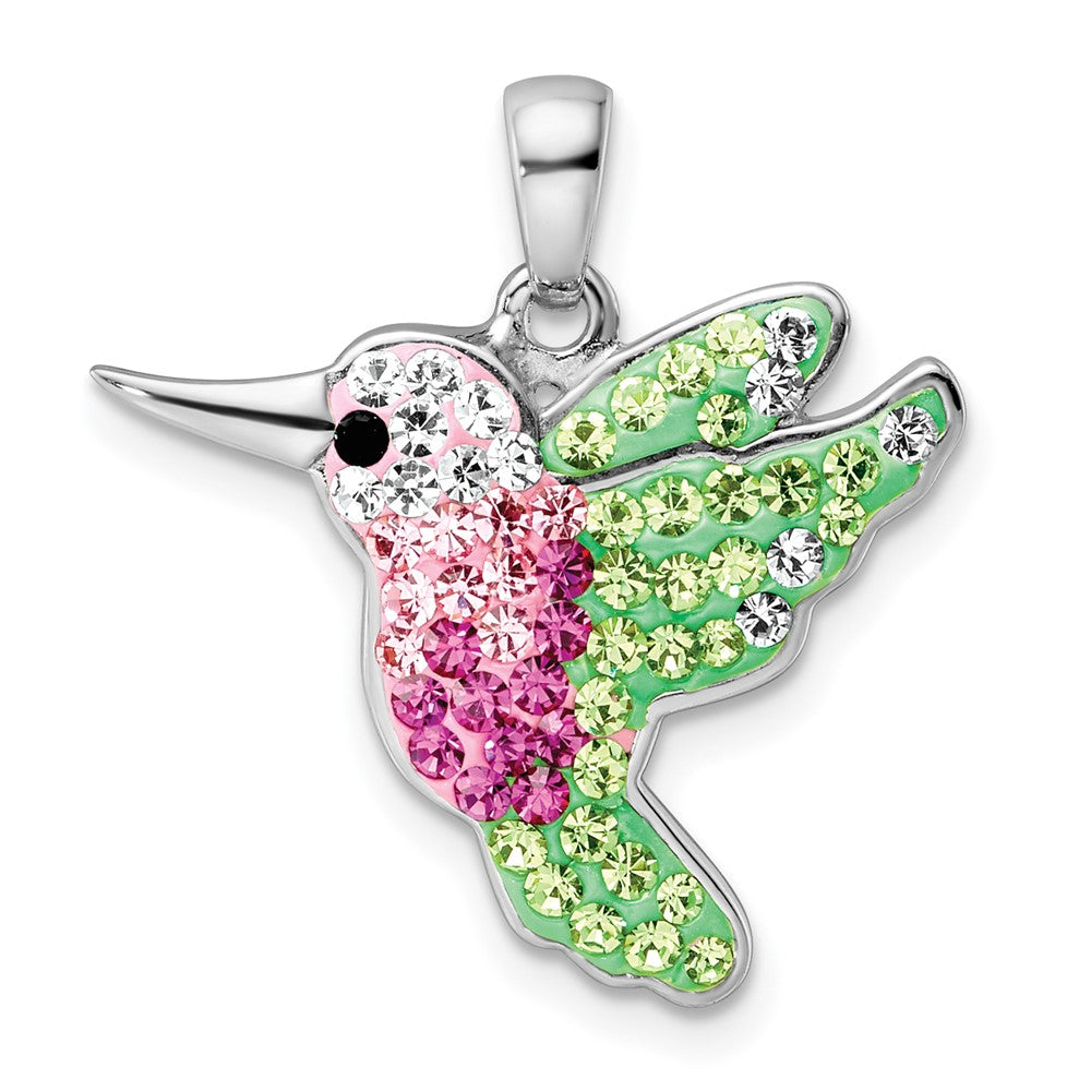 Sterlingsilber Rhodiniert Preciosa Kristall Hummingbird Anhänger