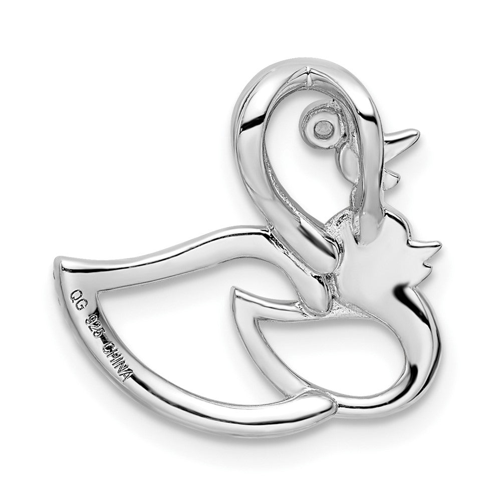 Sterlingsilber Rhodiniert Zirkonia Goldfarben Duck Anhänger