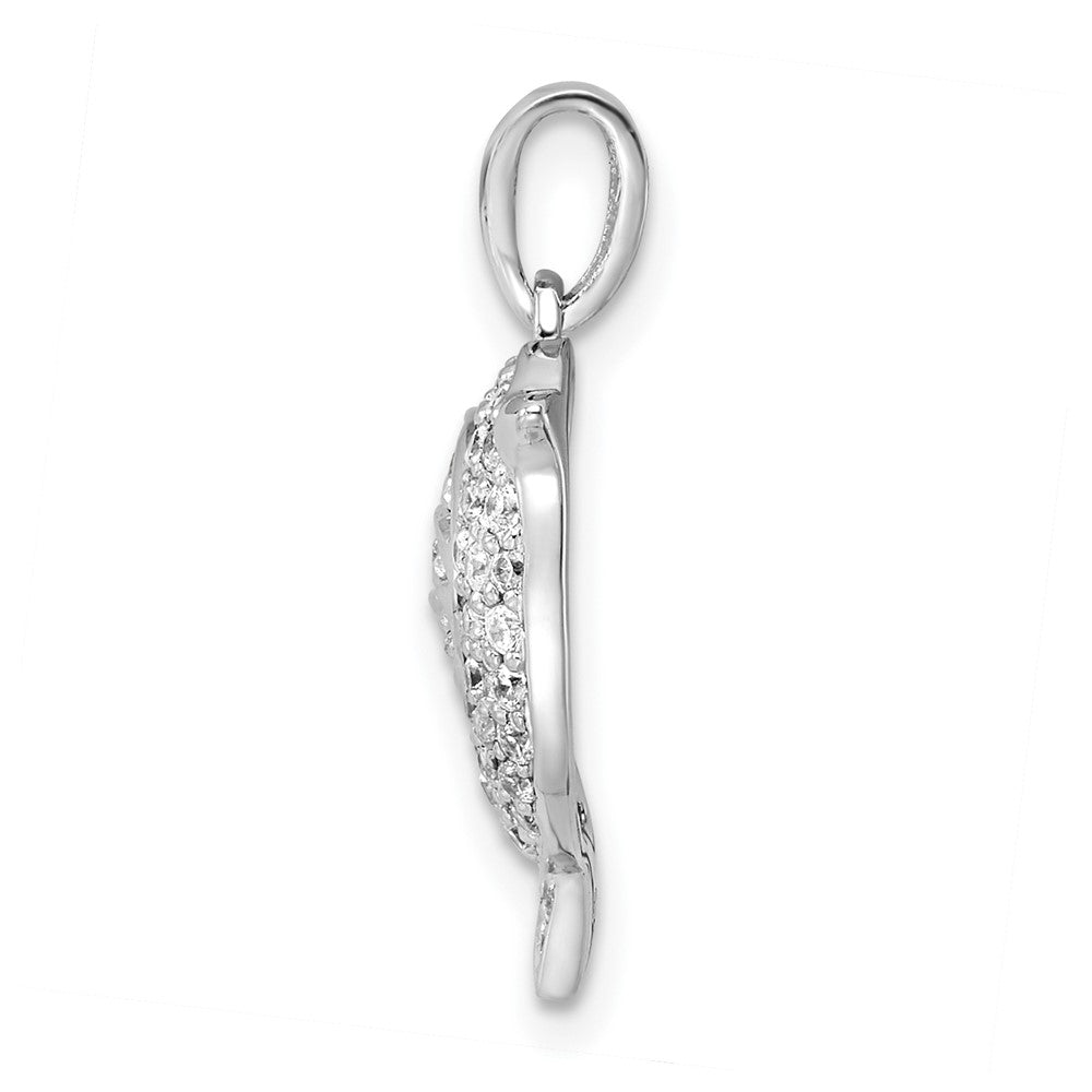 Sterlingsilber Rhodiniert Zirkonia Vogel Anhänger