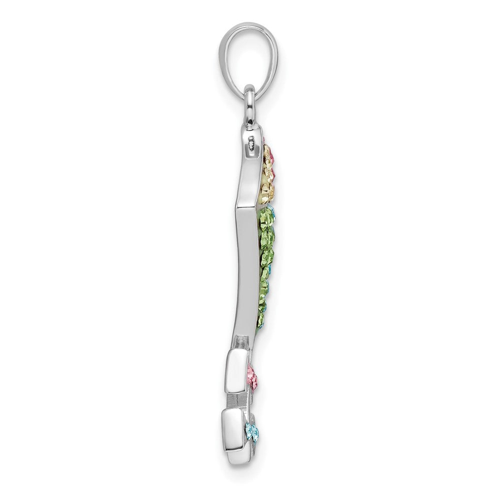 Sterlingsilber Rhodiniert Preciosa Kristall Kite Anhänger