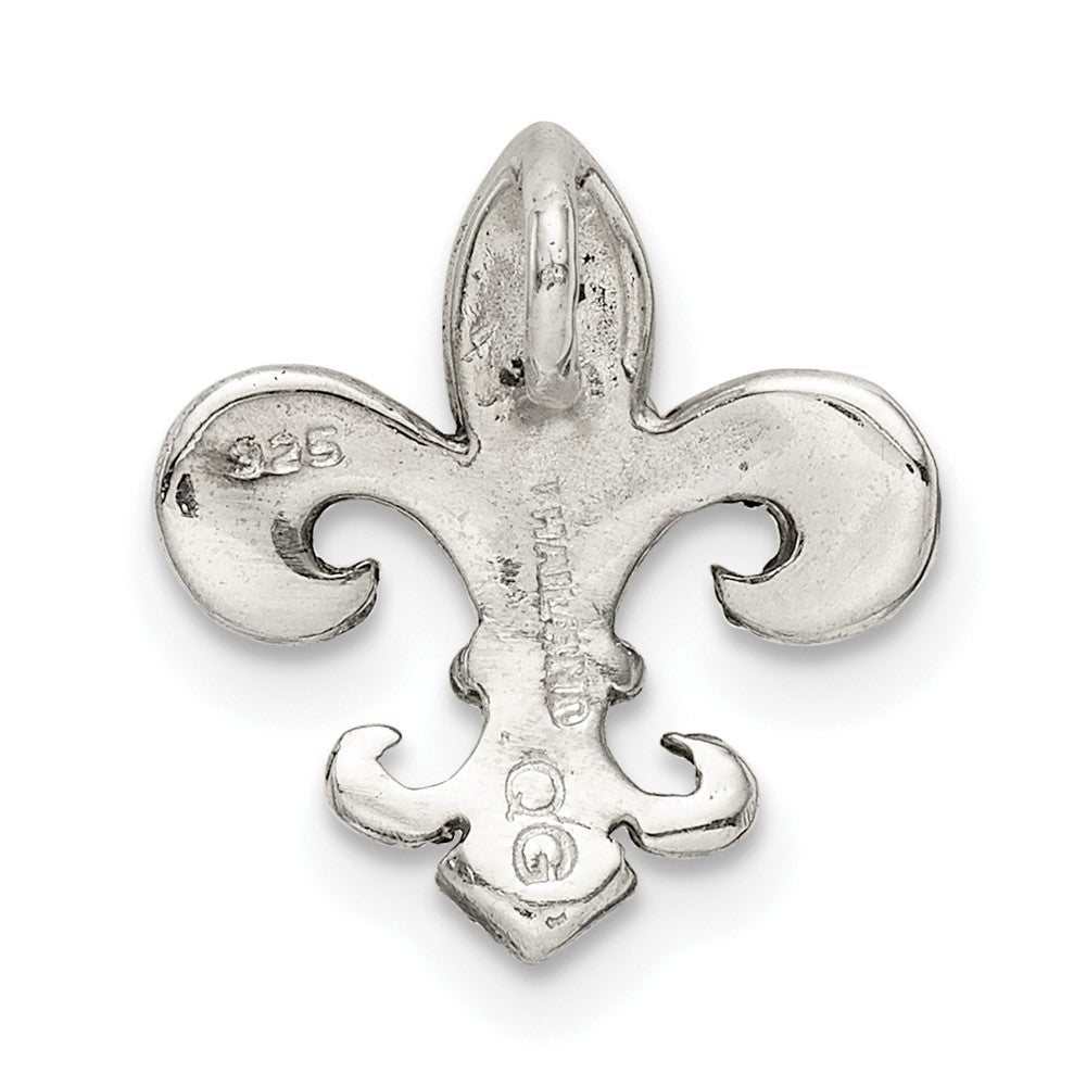 Sterlingsilber Antikisiert Markasit Fleur De Lis Kette Anhänger