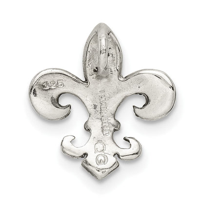 Sterlingsilber Antikisiert Markasit Fleur De Lis Kette Anhänger