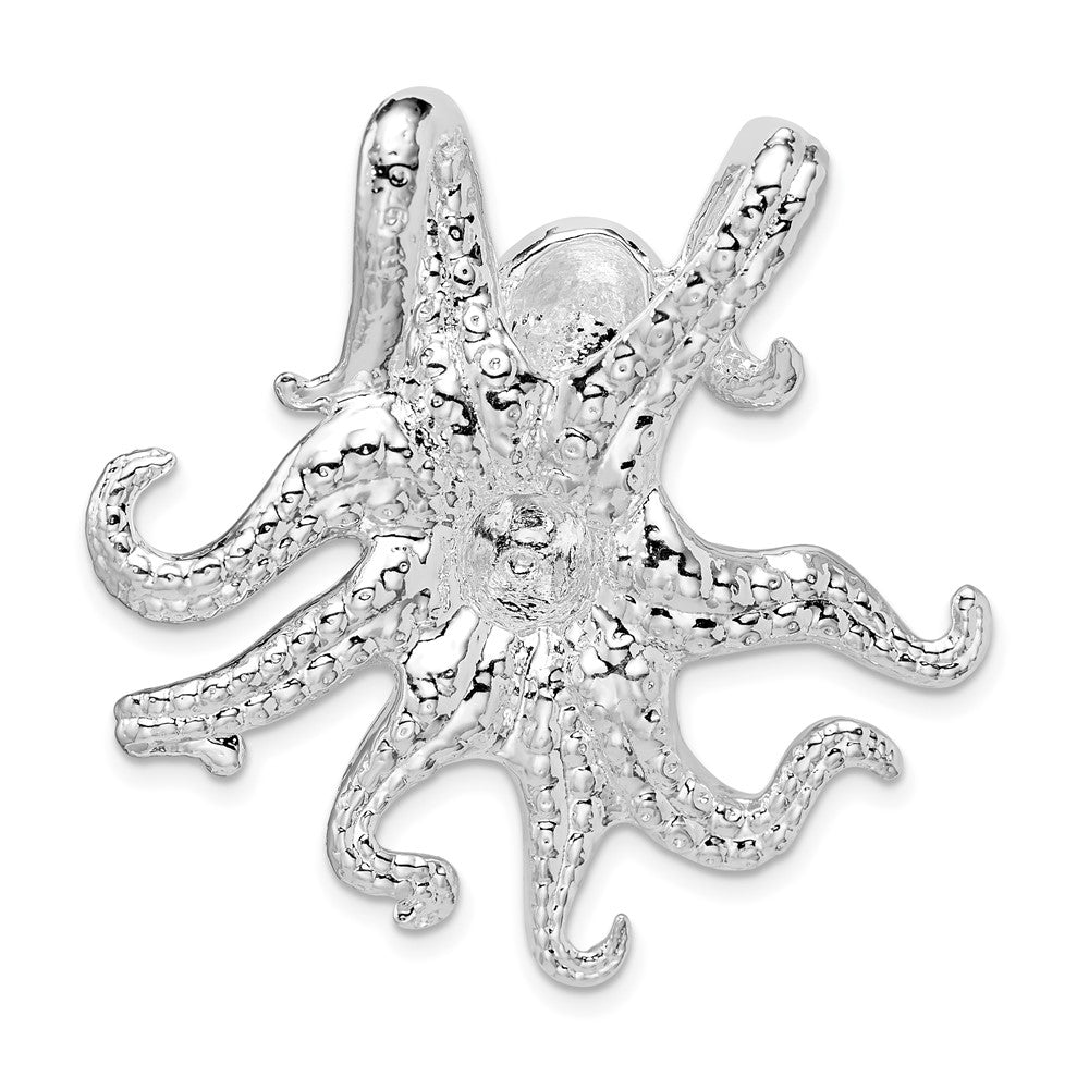 Sterlingsilber De-ani Rhodiniert Poliert Octopus Anhänger