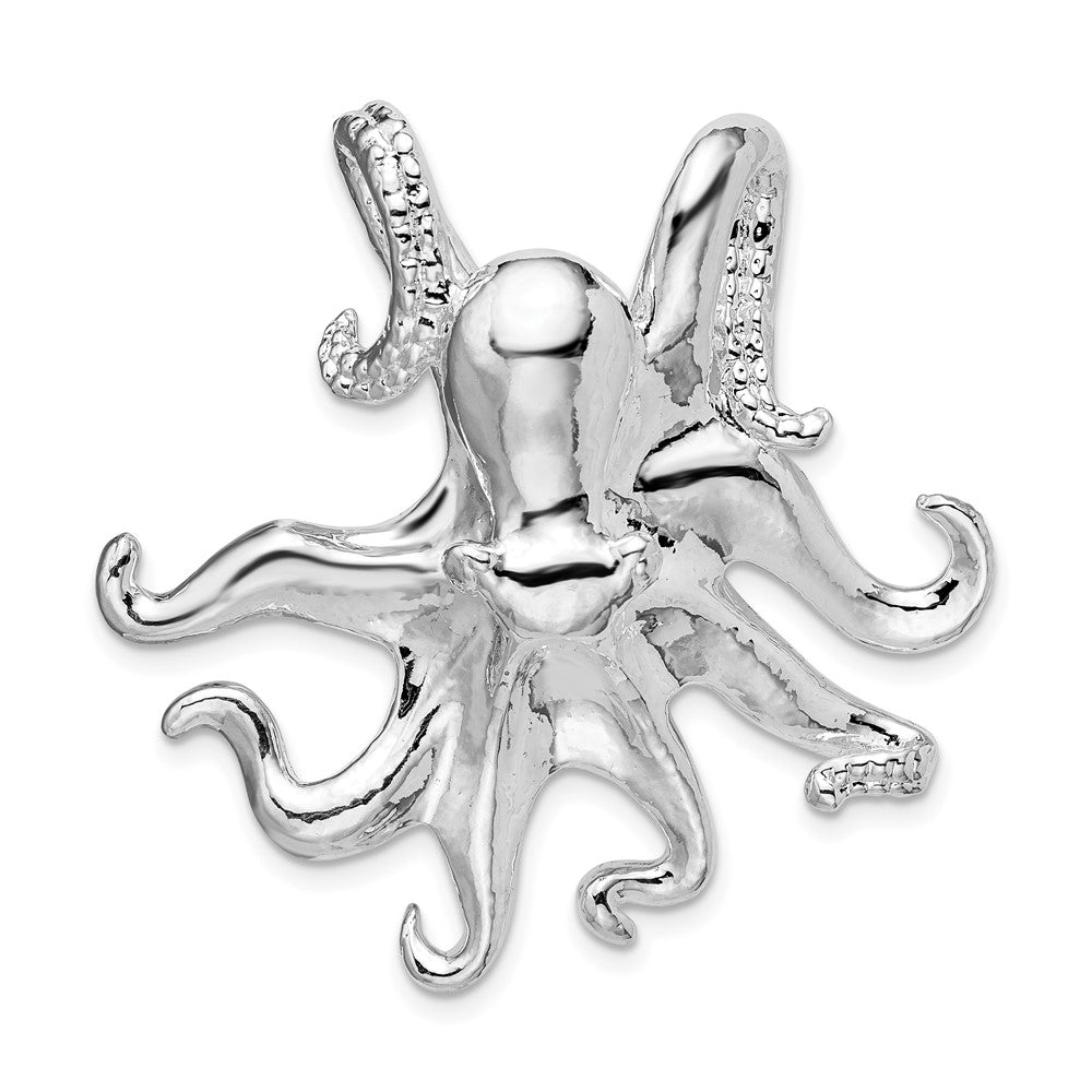 Sterlingsilber De-ani Rhodiniert Poliert Octopus Anhänger