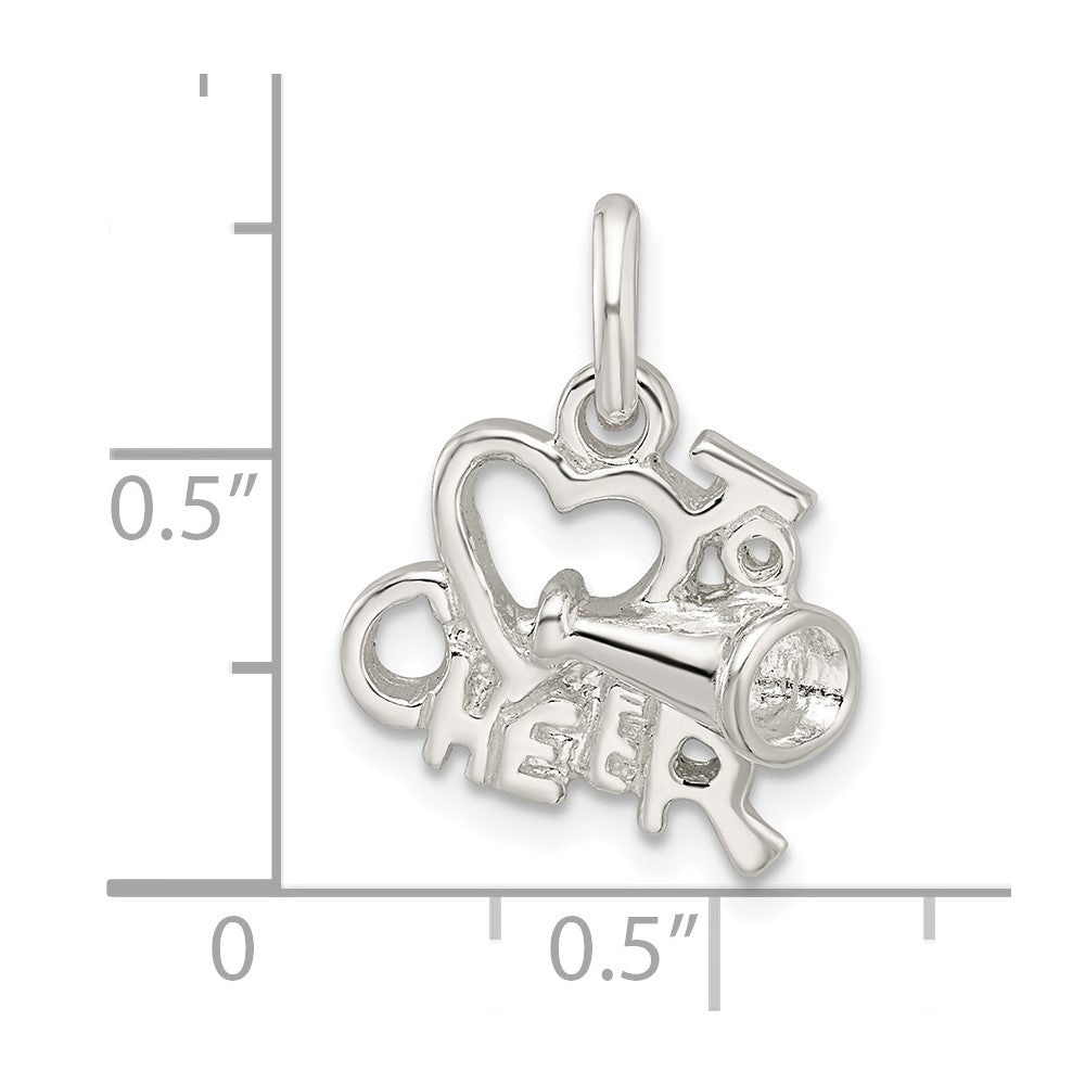 Sterlingsilber Poliert I Liebe Cheer Anhänger