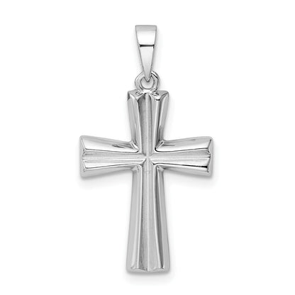 Sterlingsilber Rhodiniert Poliert Kreuz Anhänger