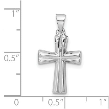Sterlingsilber Rhodiniert Poliert Kreuz Anhänger