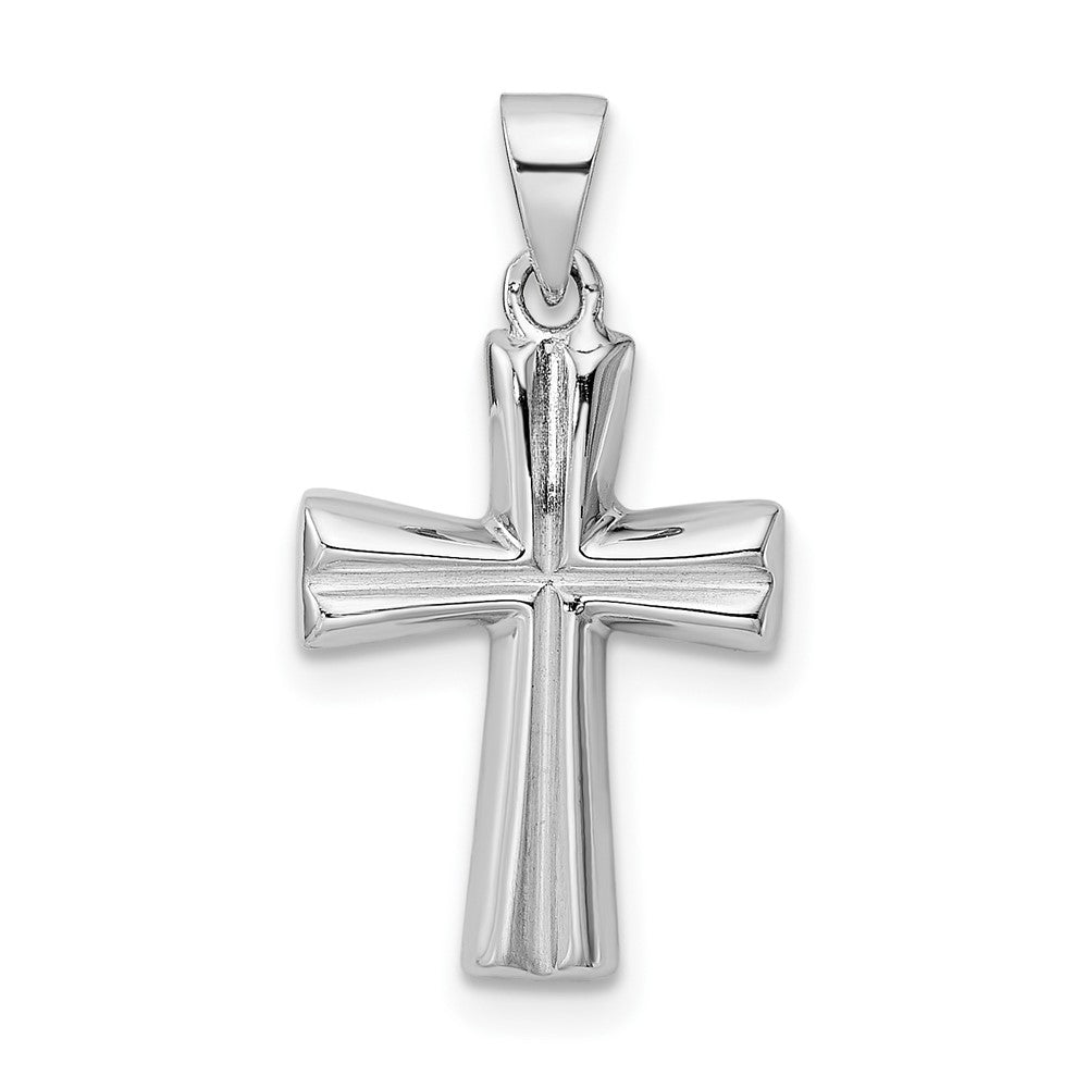 Sterlingsilber Rhodiniert Poliert Kreuz Anhänger