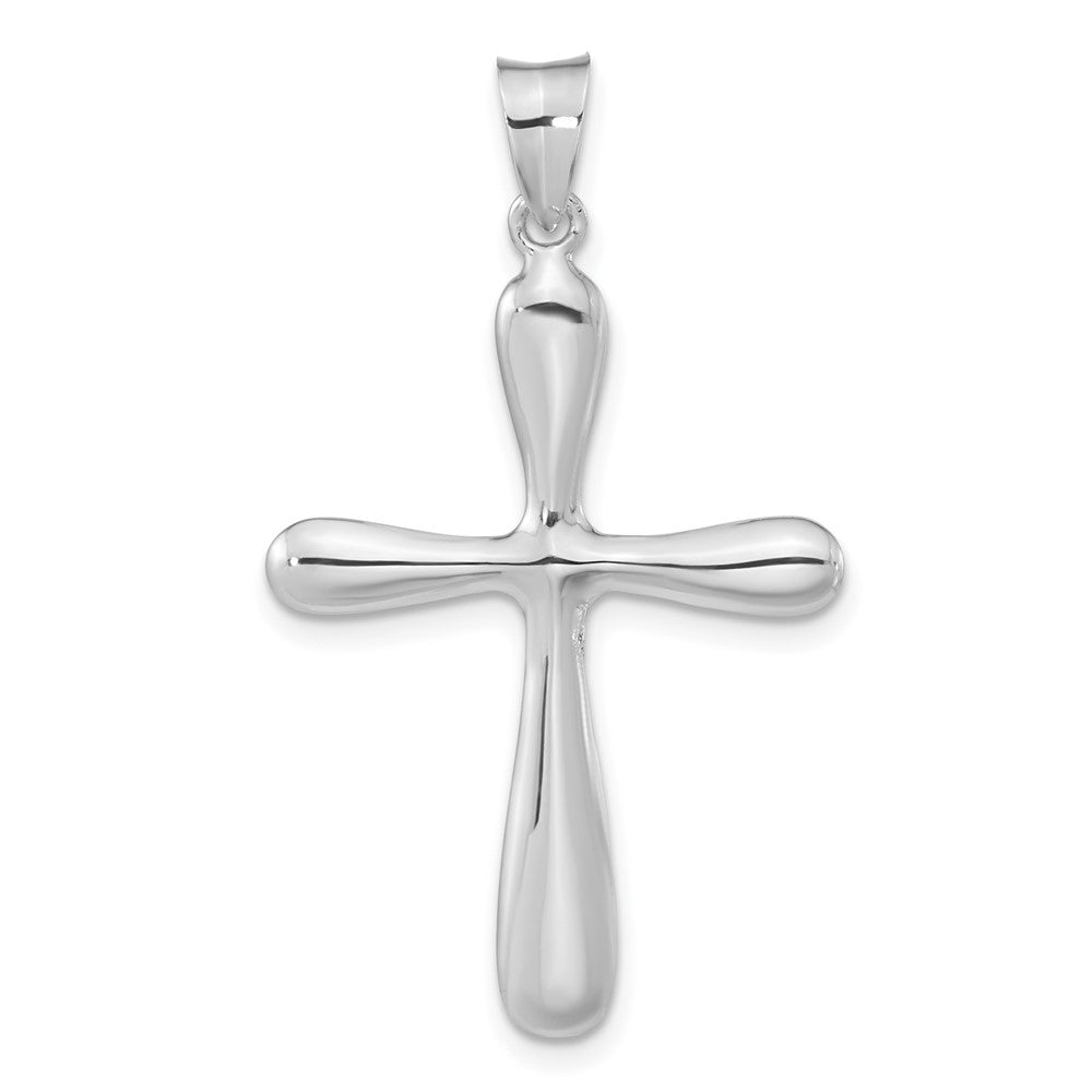 Sterlingsilber Rhodiniert Poliert Kreuz Anhänger