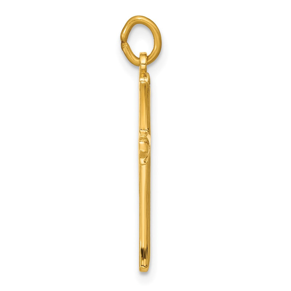 Sterlingsilber Vergoldet mit Pointed Ends Kreuz Anhänger