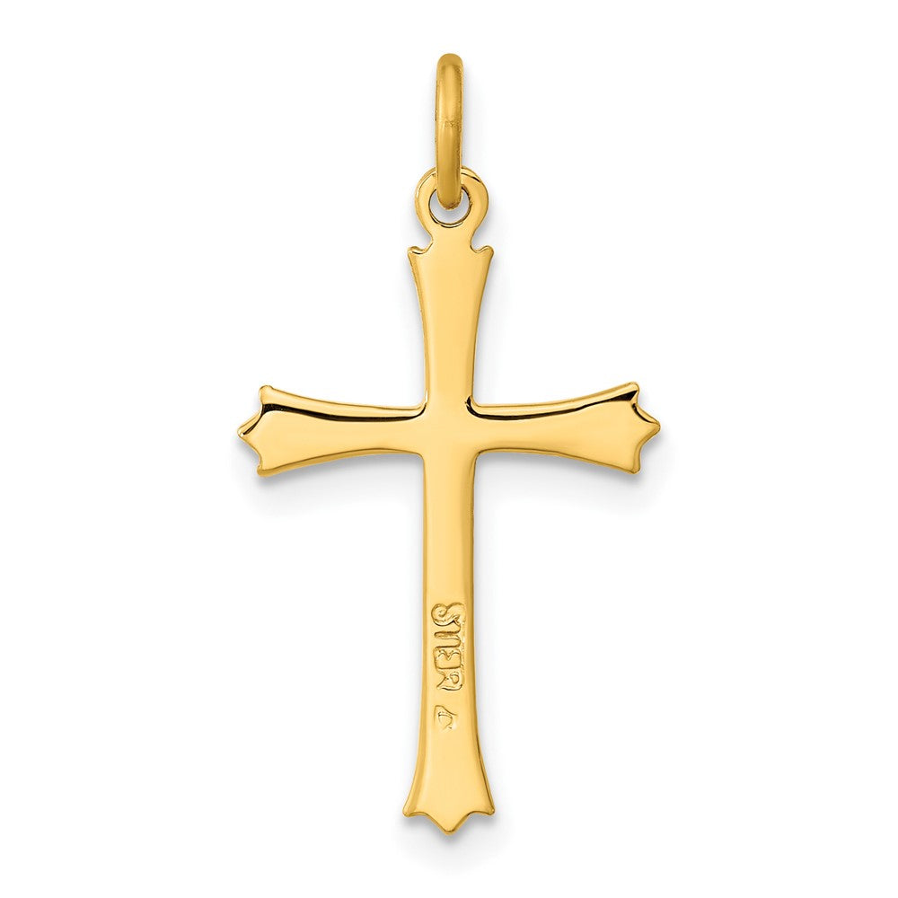 Sterlingsilber Vergoldet mit Pointed Ends Kreuz Anhänger