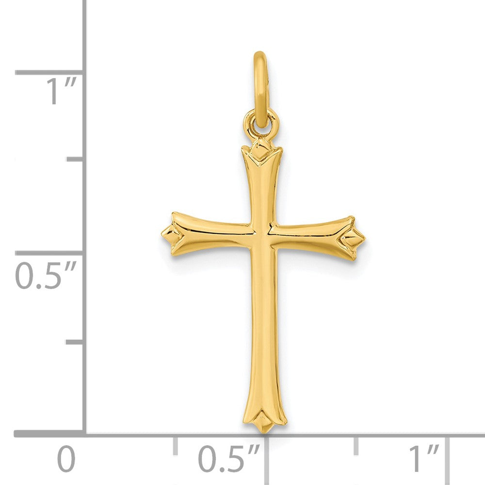 Sterlingsilber Vergoldet mit Pointed Ends Kreuz Anhänger