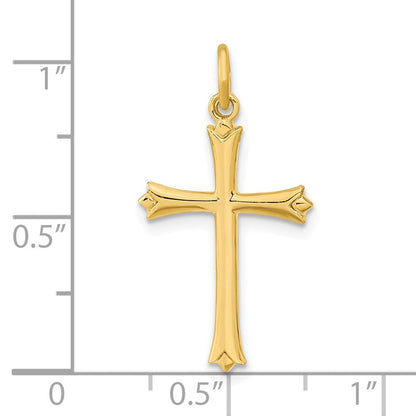 Sterlingsilber Vergoldet mit Pointed Ends Kreuz Anhänger