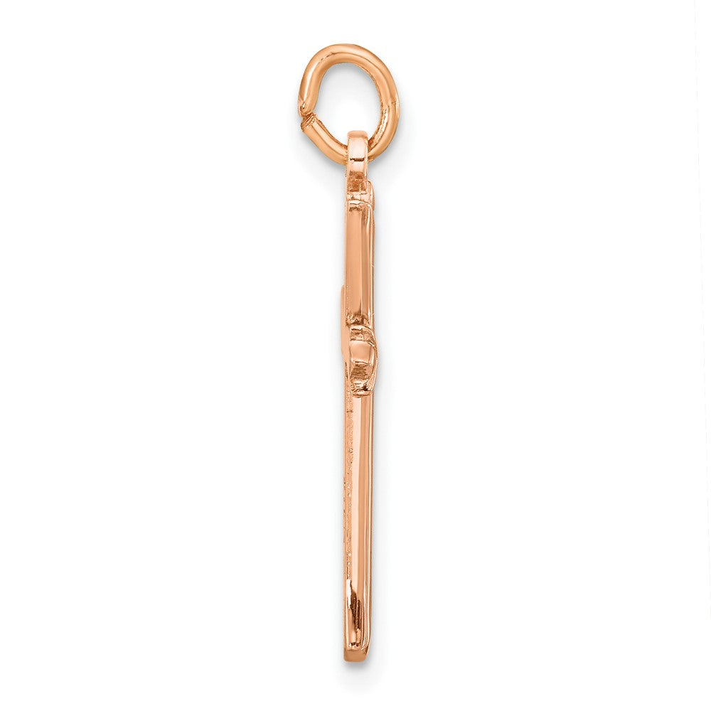 Sterlingsilber Rose Vergoldet mit Pointed Ends Kreuz Anhänger